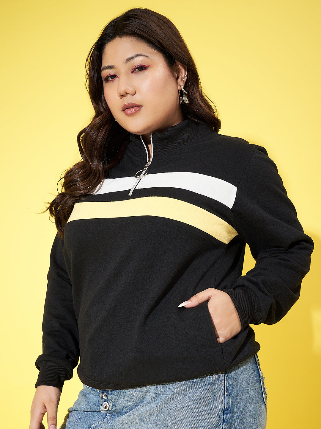 Austivo Women Solid Sweatshirt