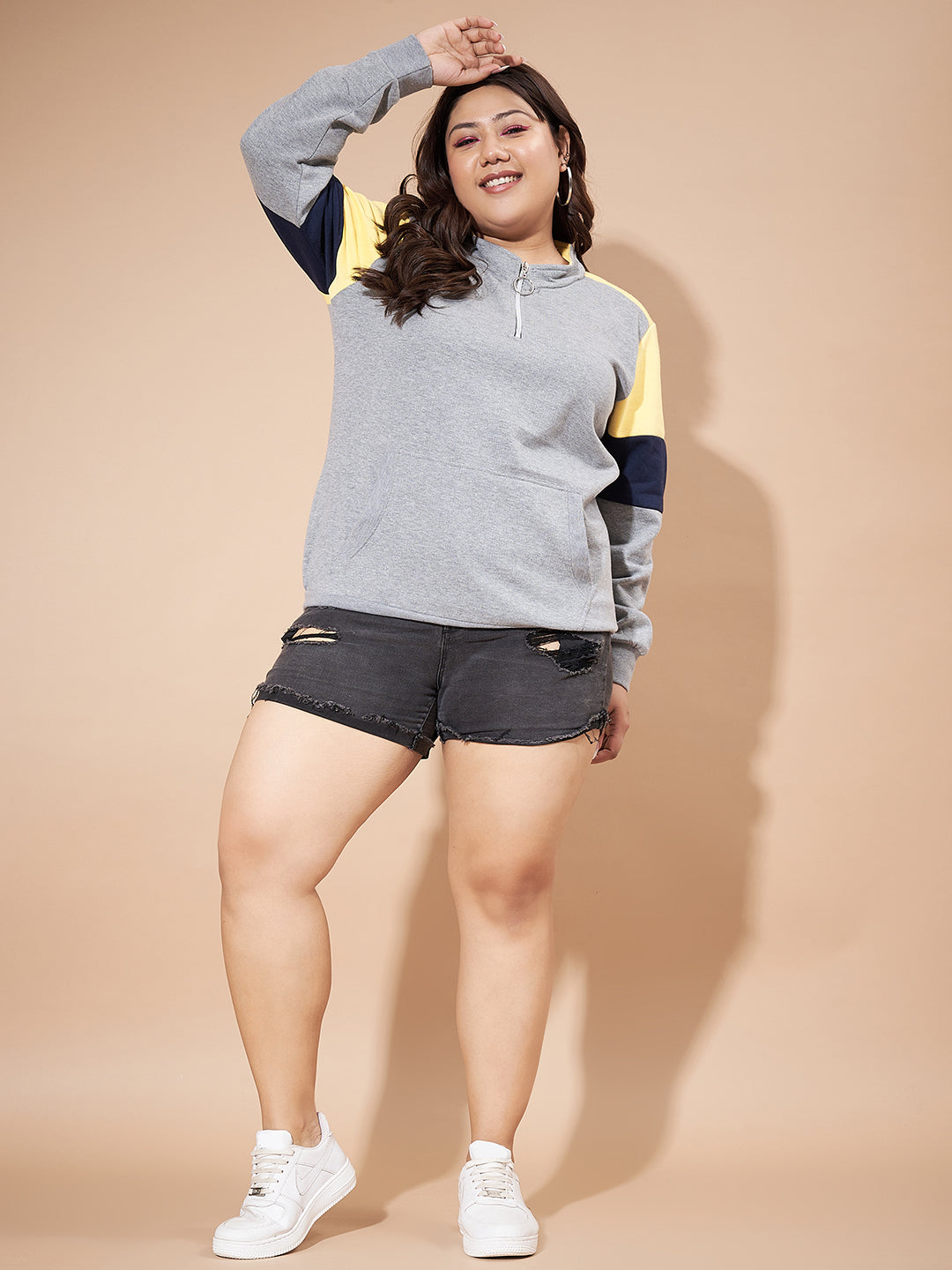 Austivo Women Solid Sweatshirt