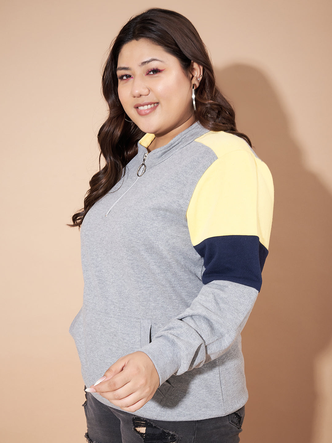 Austivo Women Solid Sweatshirt