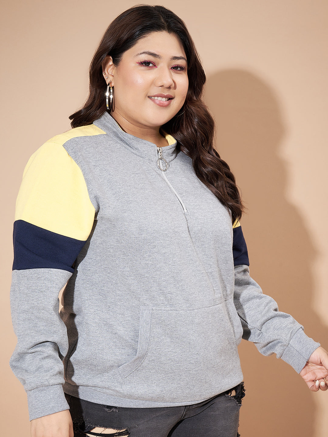 Austivo Women Solid Sweatshirt