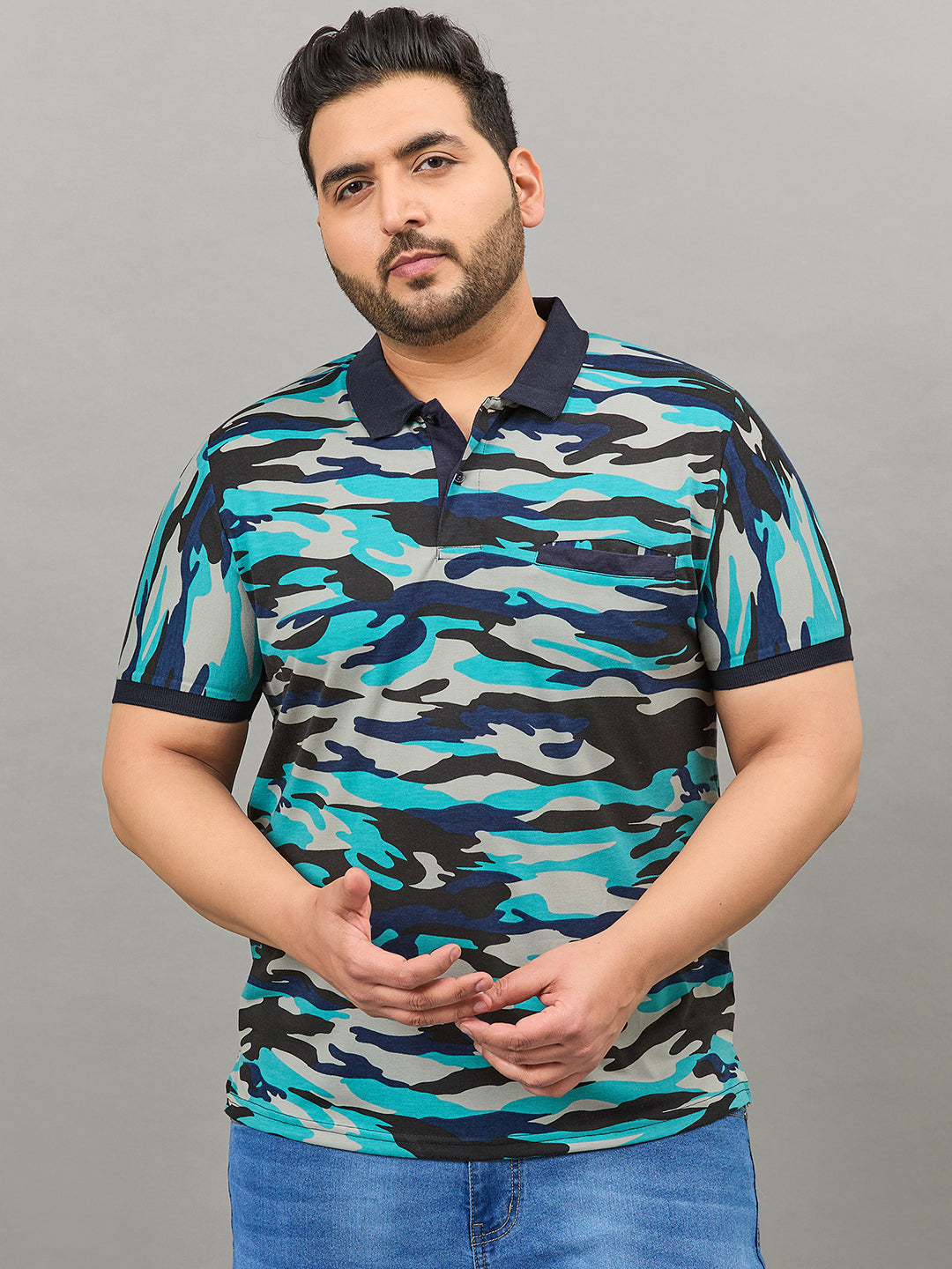 Austivo Men's Polo Neck T-shirt