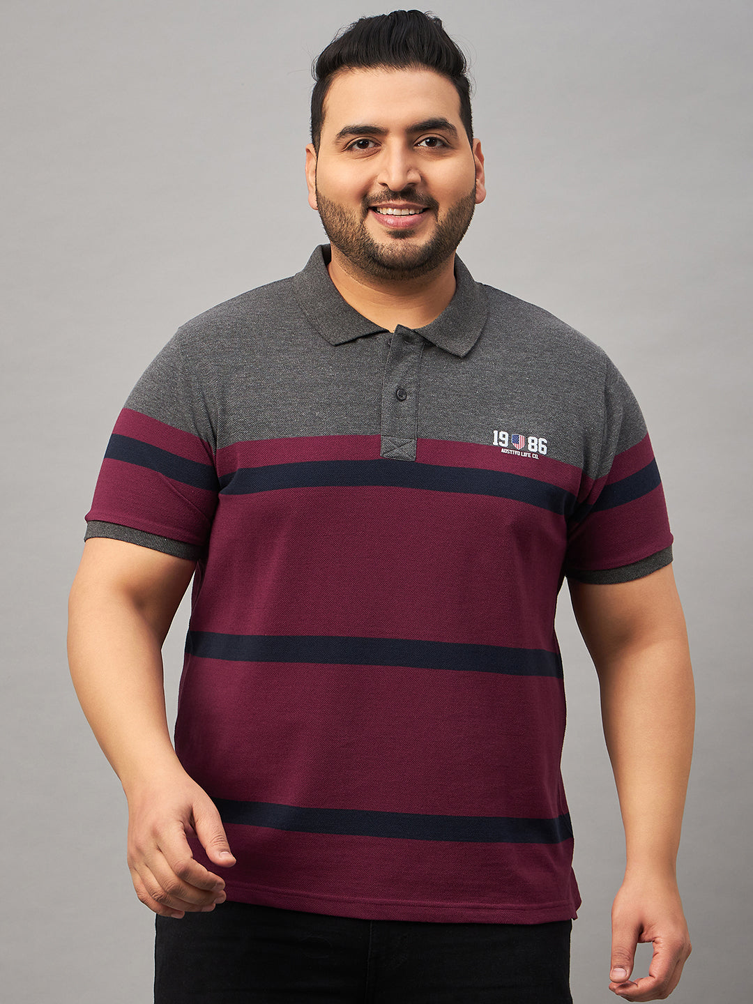 Austivo Men's Polo Neck T-shirt