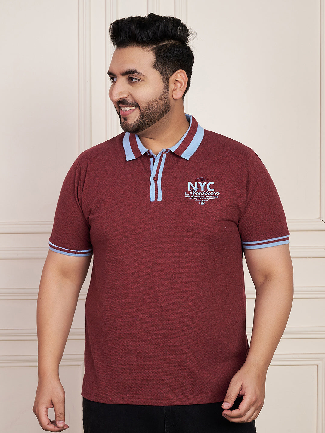 Austivo Men's Polo Neck T-shirt