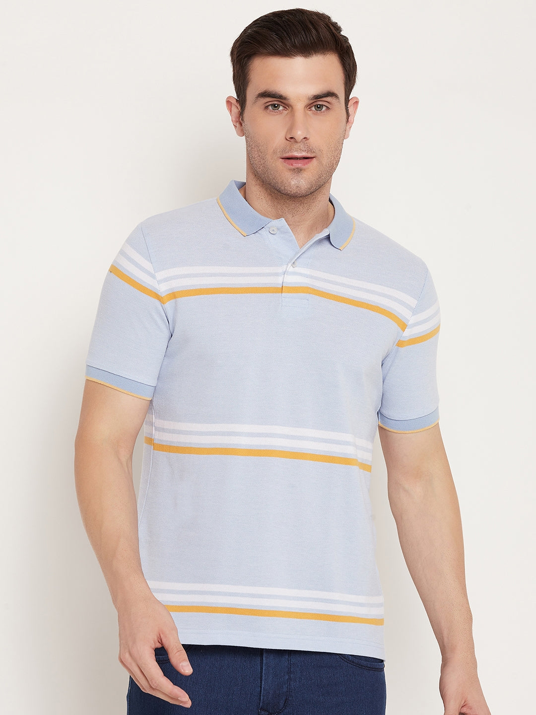 Austin Wood Men's Half Sleeves Polo Neck T-shirt