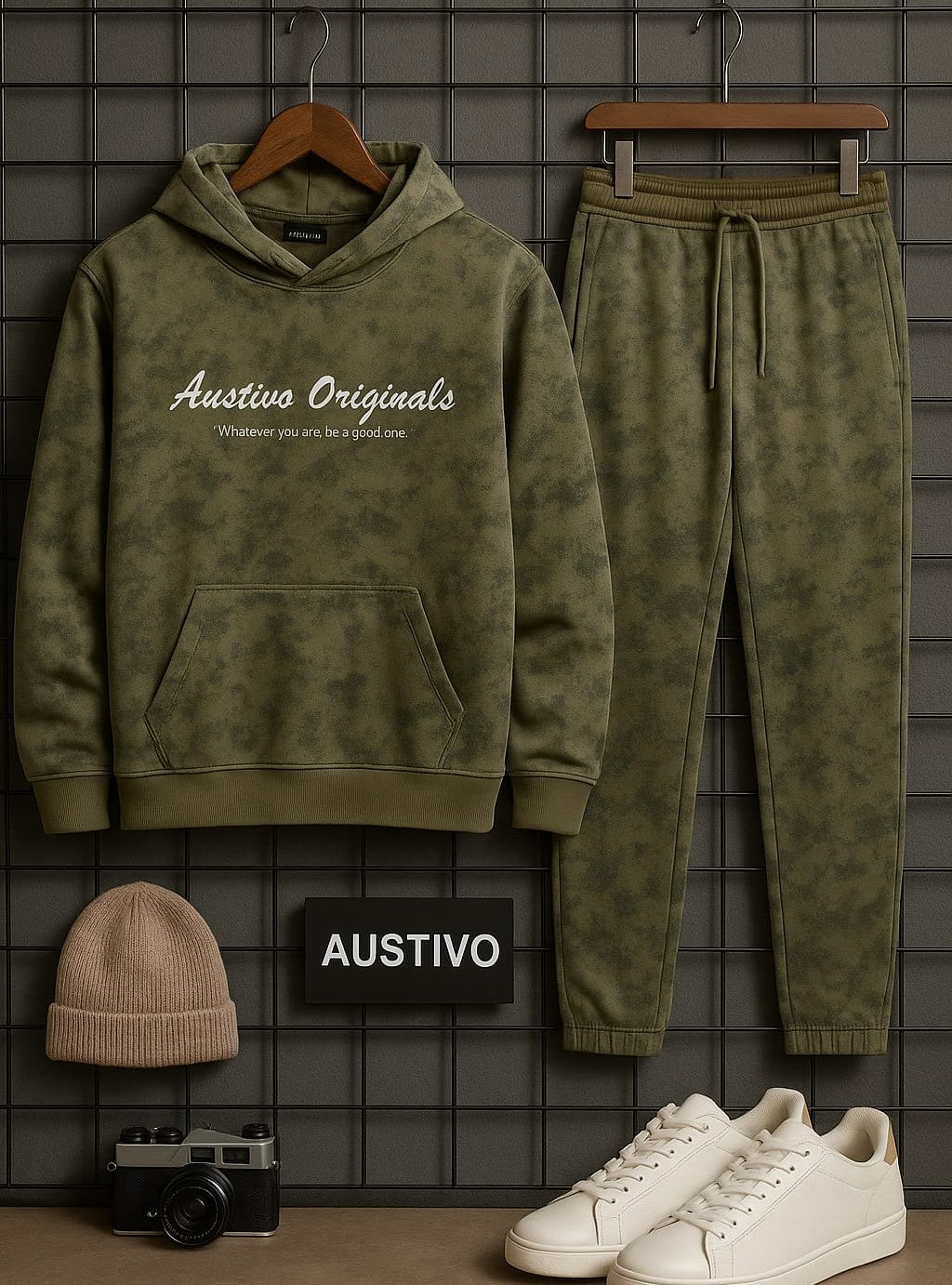 Austivo Plus Size Men's Co-ord Set