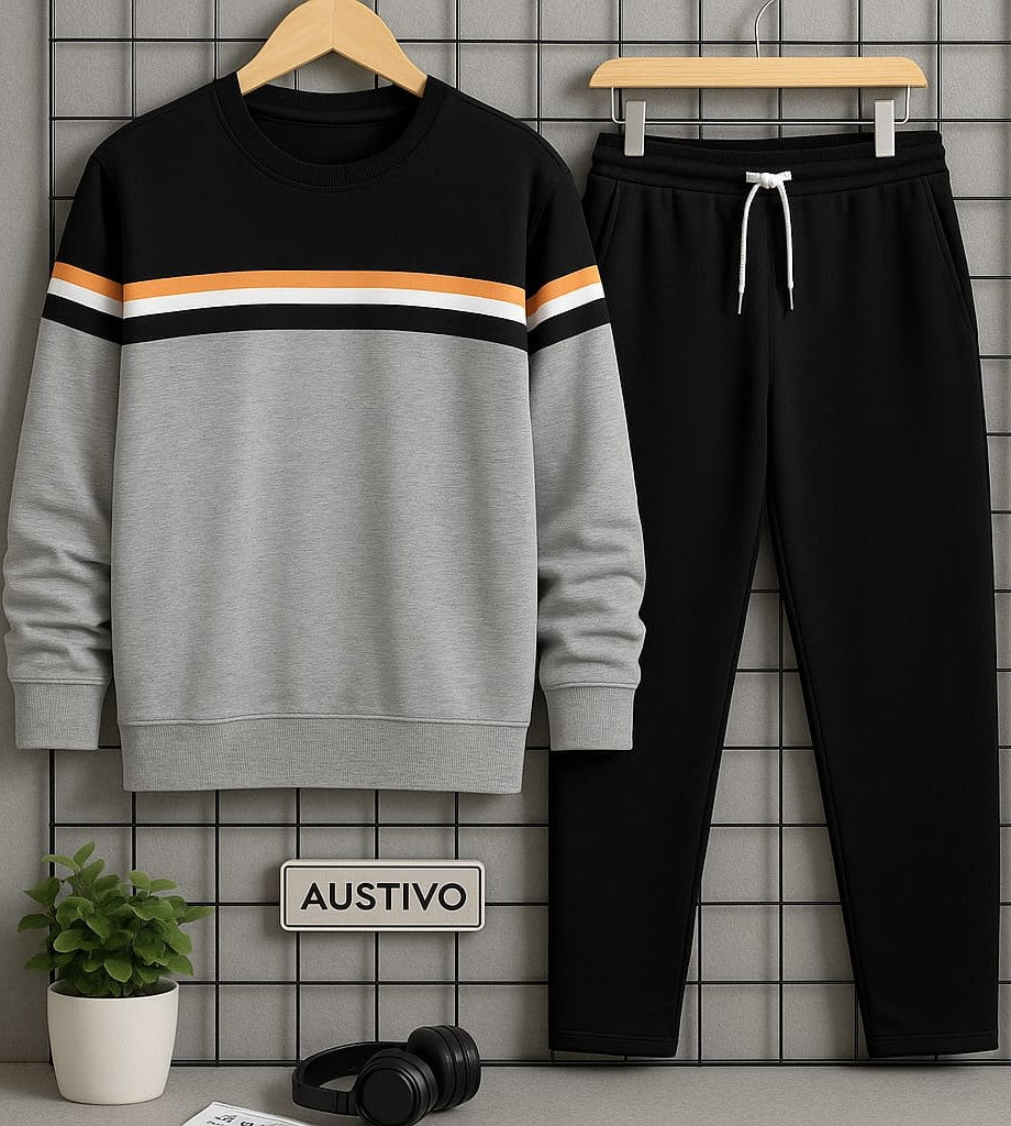 Austivo Plus Size Men's Co-ord Set