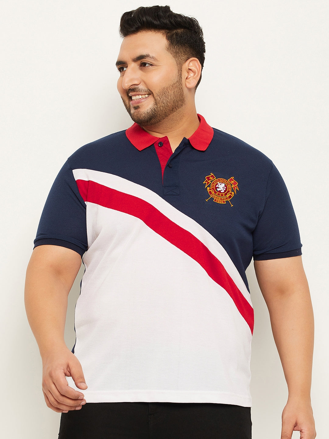 Austivo Striped Men Polo Neck Multicolor T-Shirt