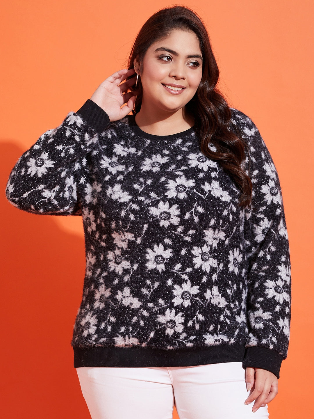 Austivo Women Colour Block High Neck Cardigan –