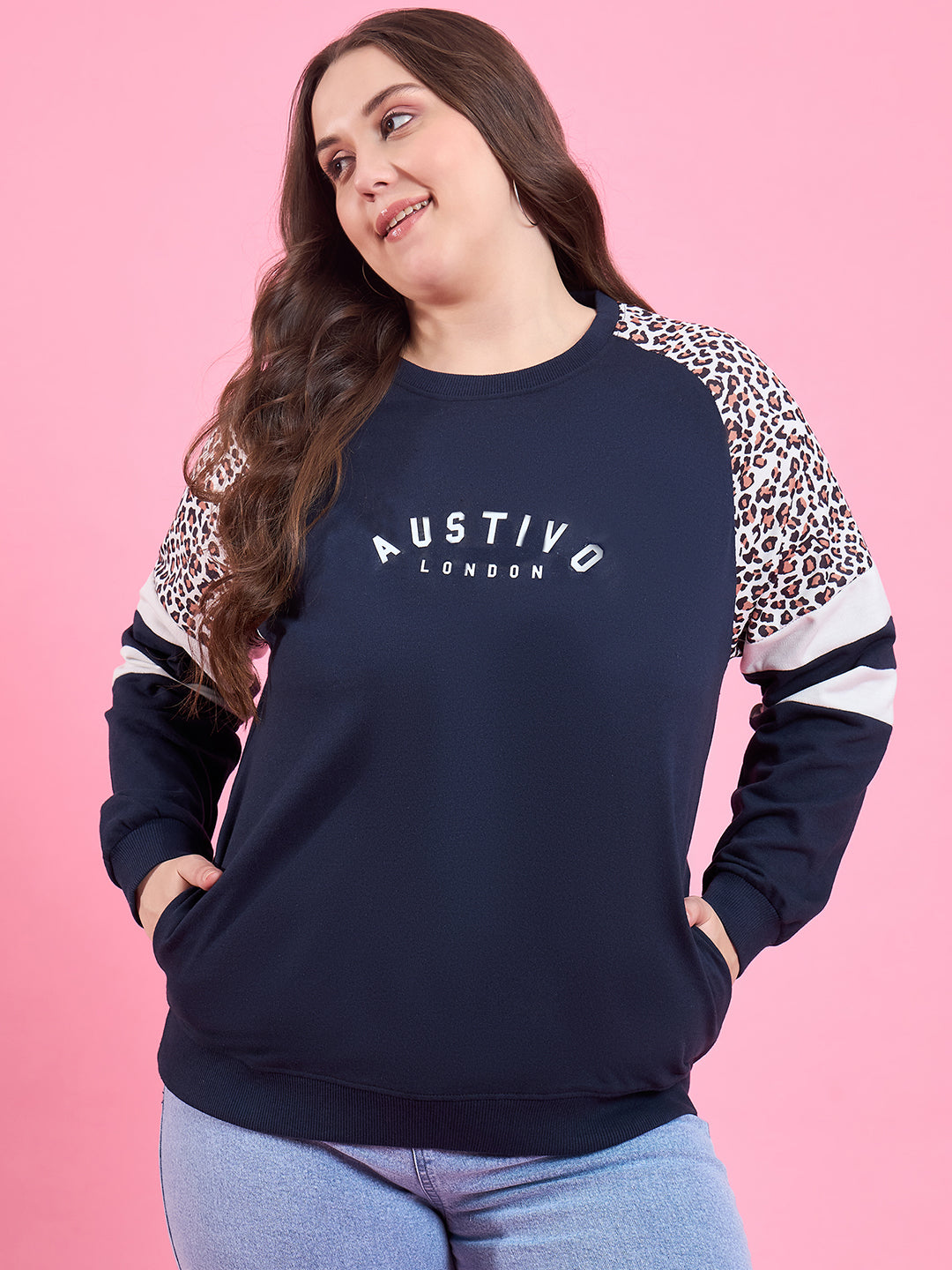 Austivo Women Solid Sweatshirt SHOPAUSTIN.IN