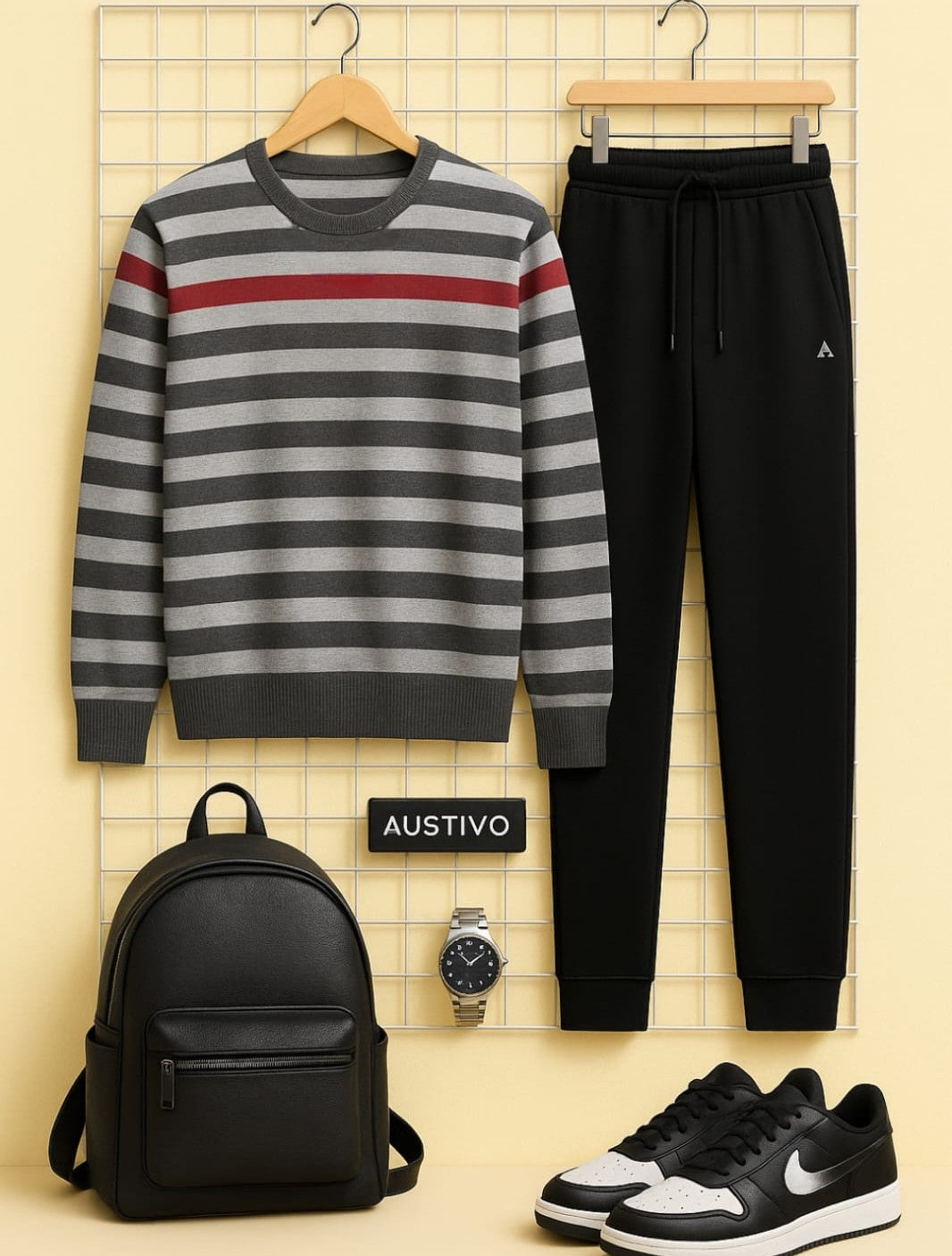 Austivo Plus Size Men's Co-ord Set