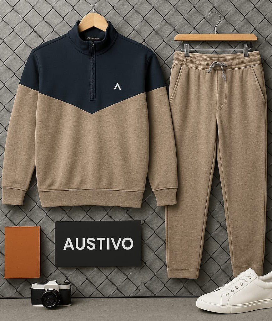 Austivo Plus Size Men's Co-ord Set