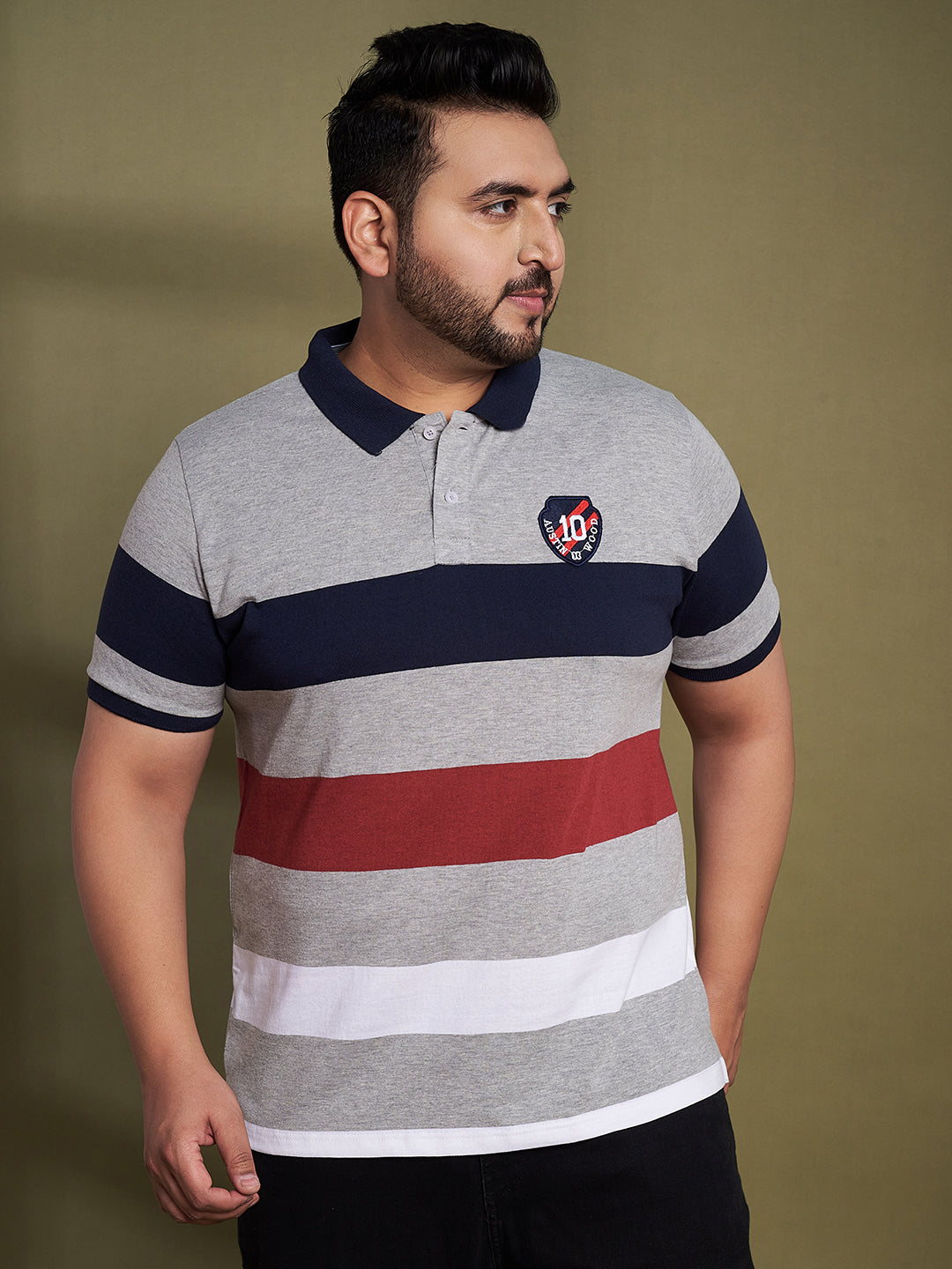 Austivo Men's Polo Neck T-shirt