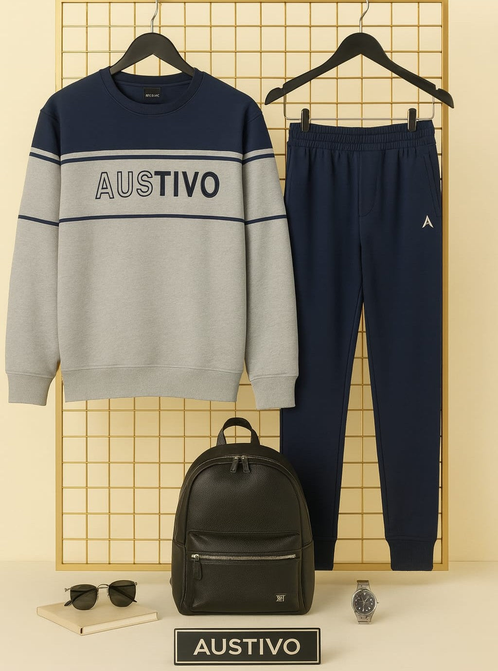 Austivo Plus Size Men's Co-ord Set