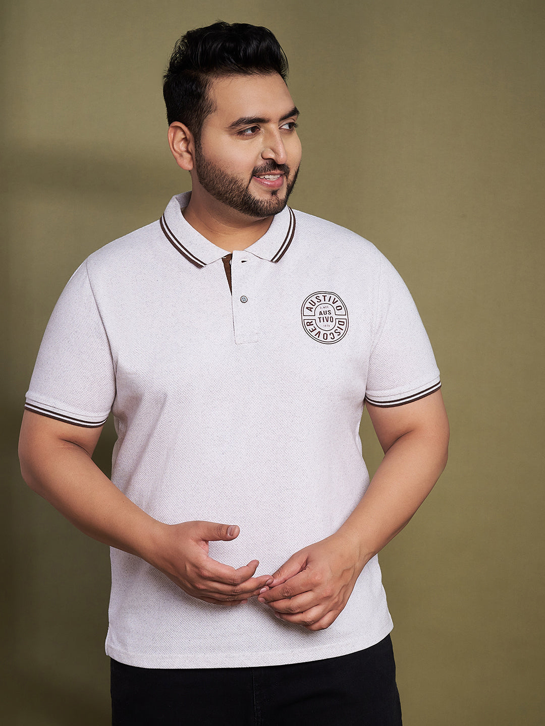 Austivo Men's Polo Neck T-shirt