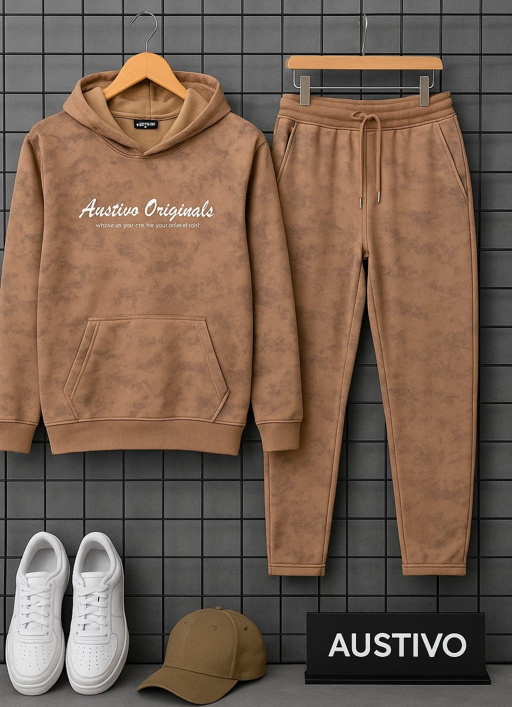 Austivo Plus Size Men's Co-ord Set