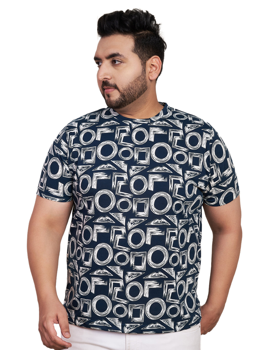 Austivo Men Round Neck Multicolor T-Shirt