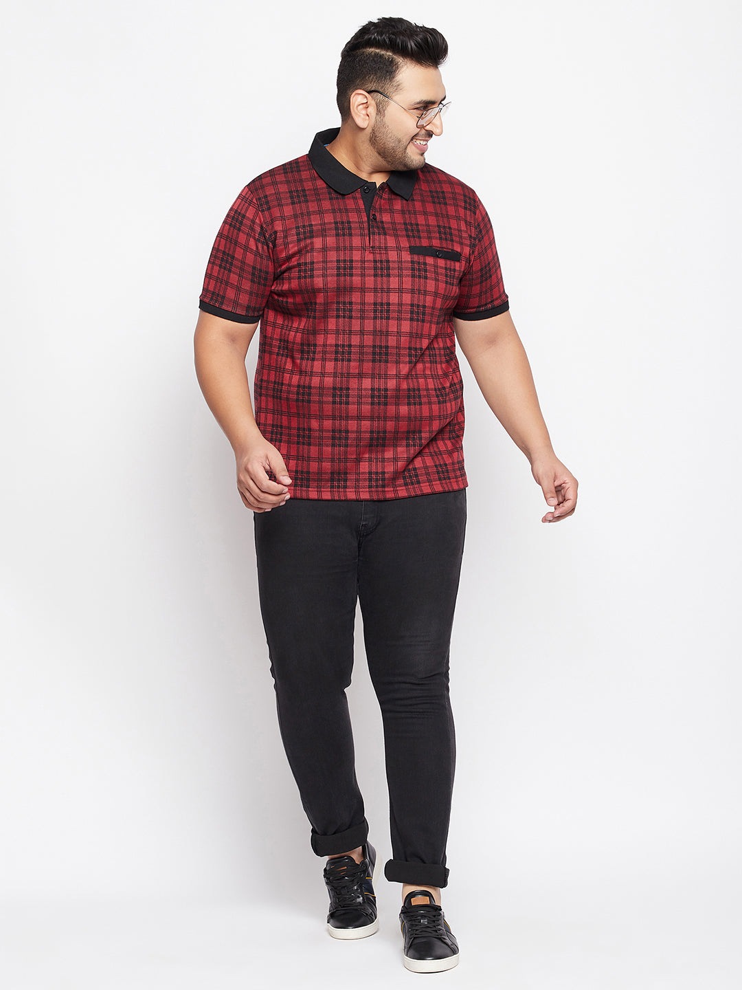Austivo Men's Half Sleeves Polo Neck T-shirt