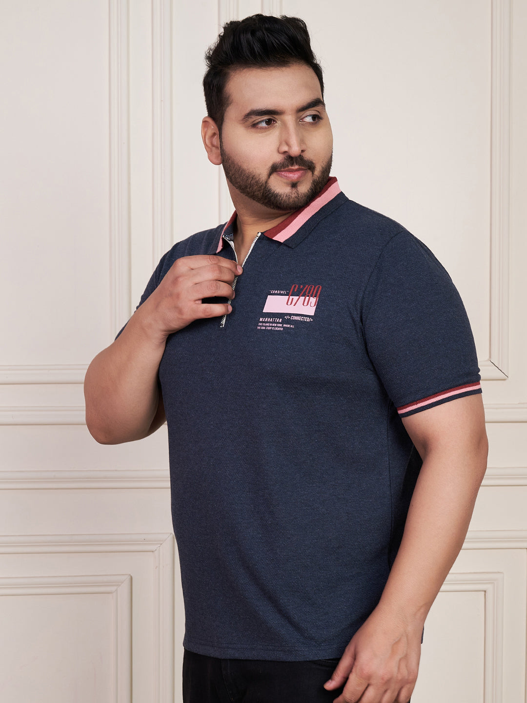 Austivo Men's Polo Neck T-shirt