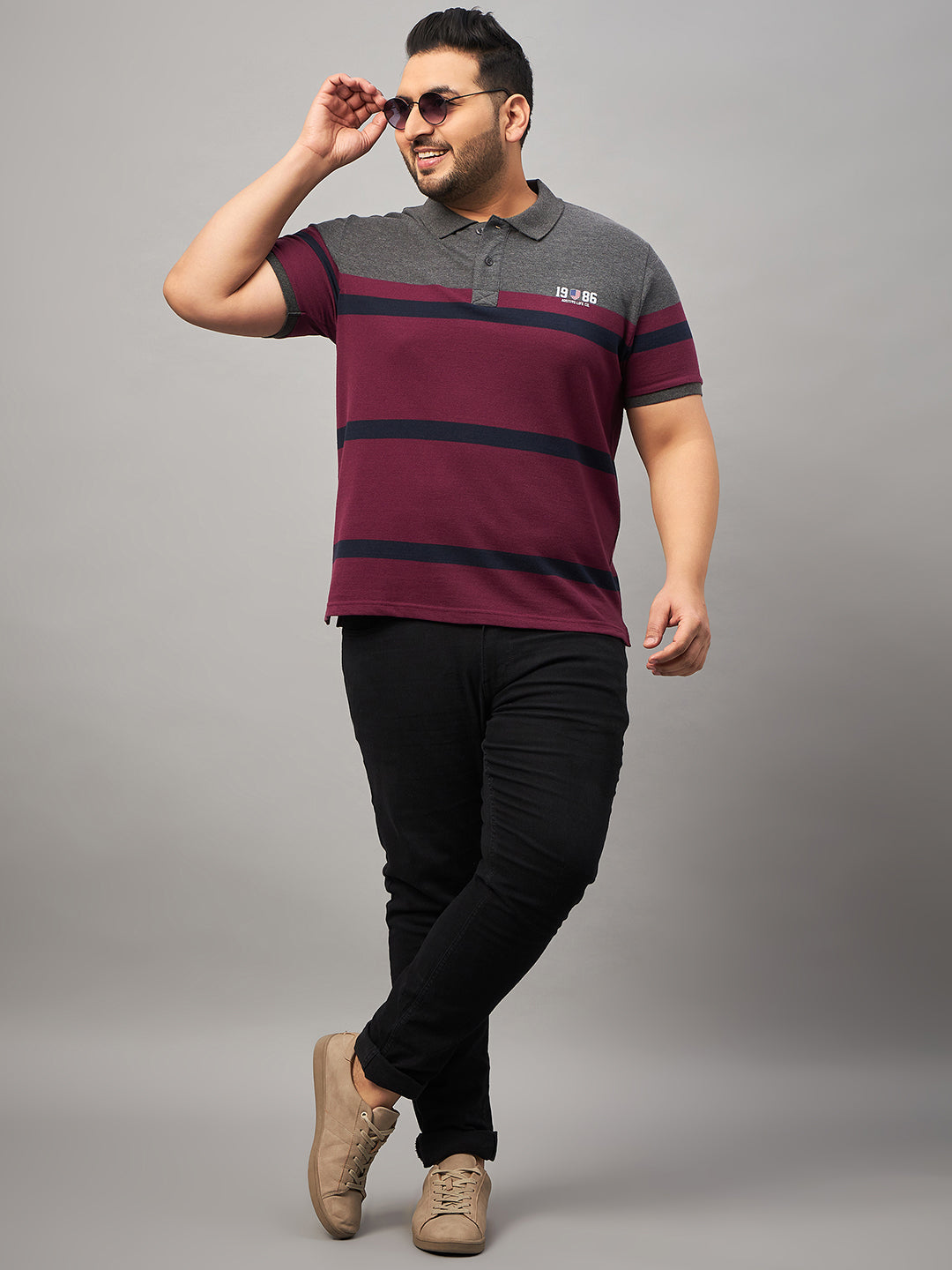 Austivo Men's Polo Neck T-shirt