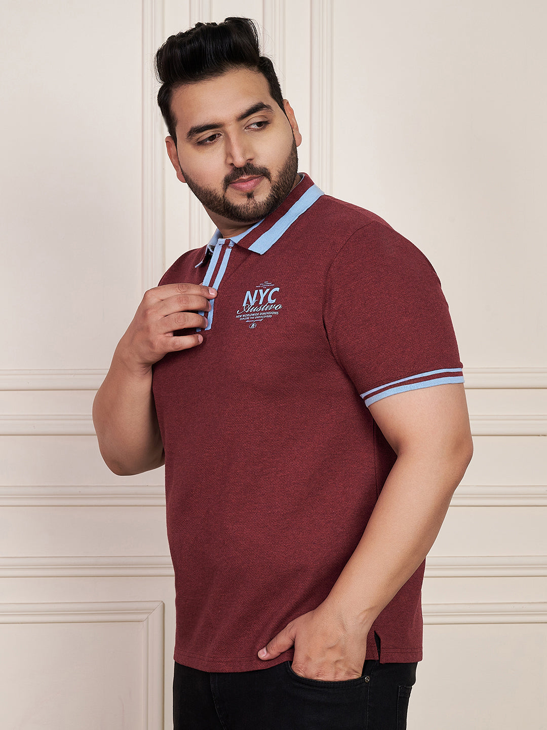 Austivo Men's Polo Neck T-shirt