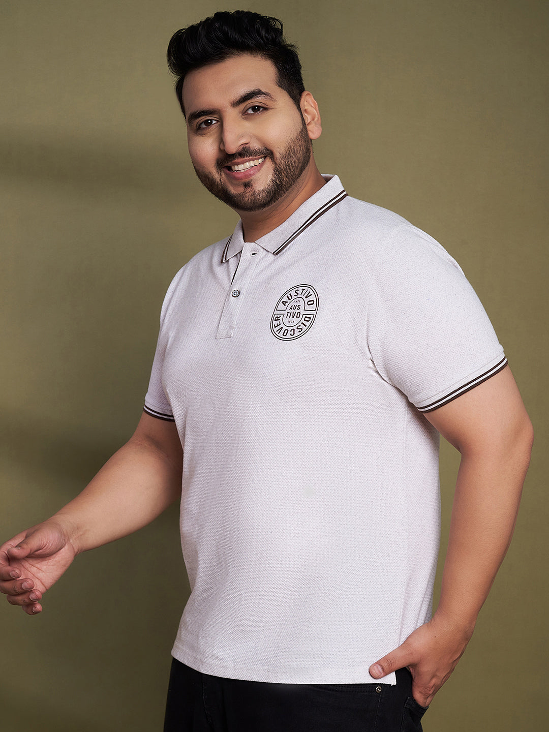 Austivo Men's Polo Neck T-shirt