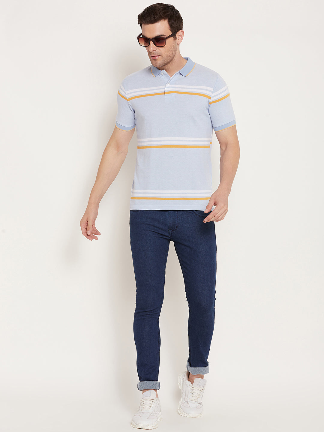 Austin Wood Men's Half Sleeves Polo Neck T-shirt