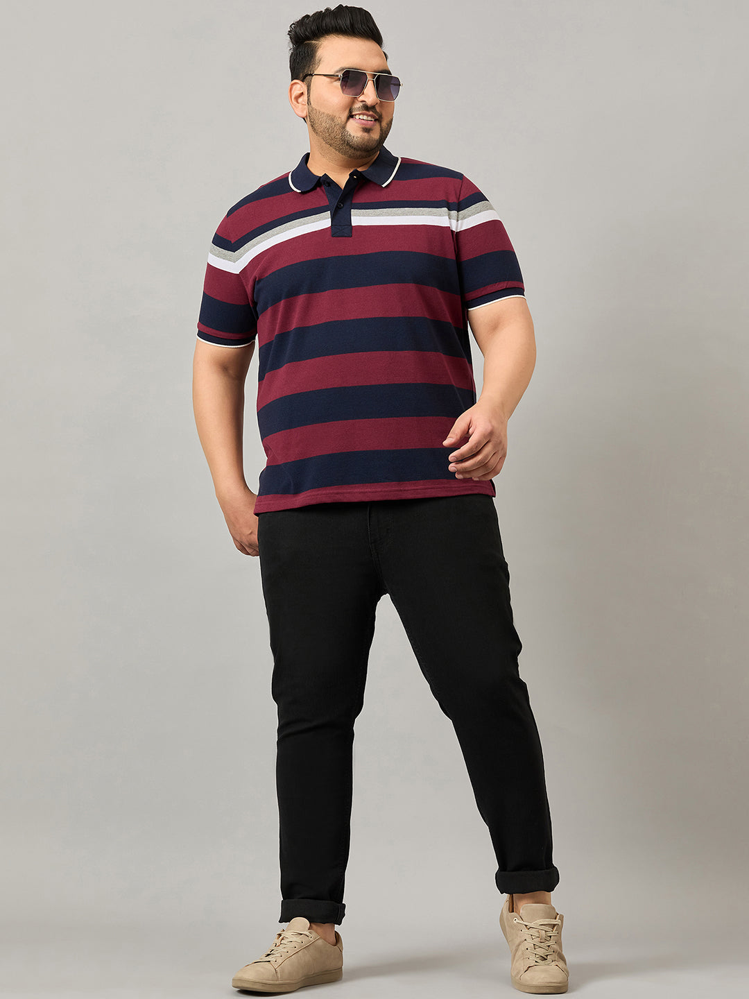 Austivo Men's Polo Neck T-shirt