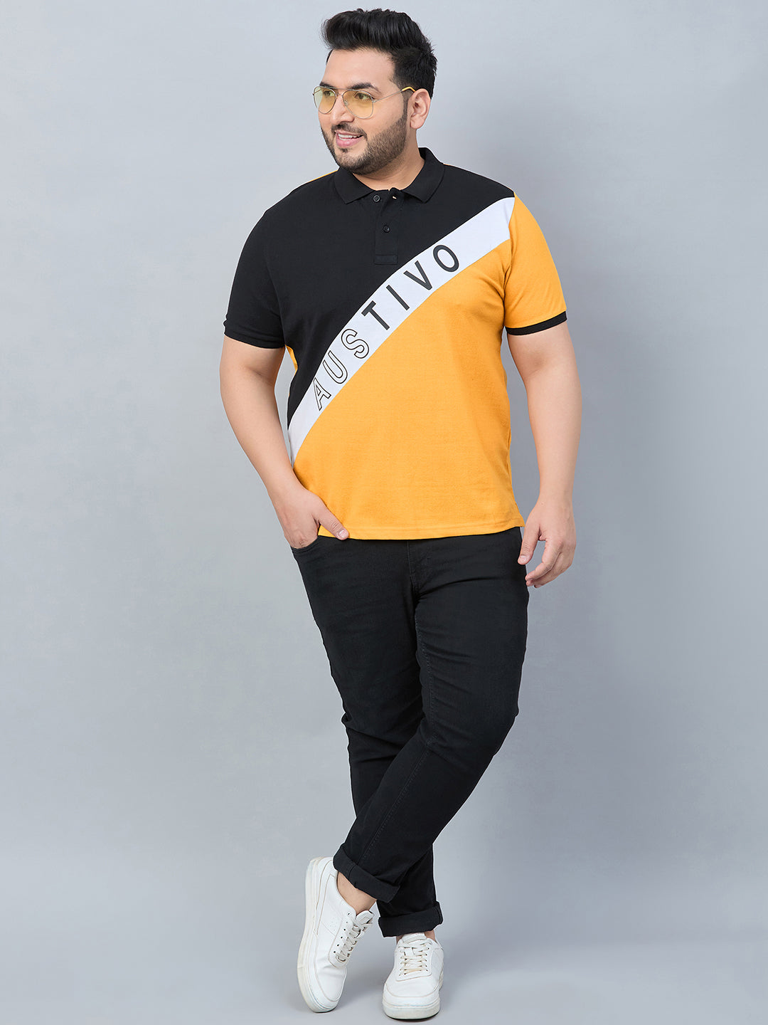 Austivo Men's Polo Neck T-shirt