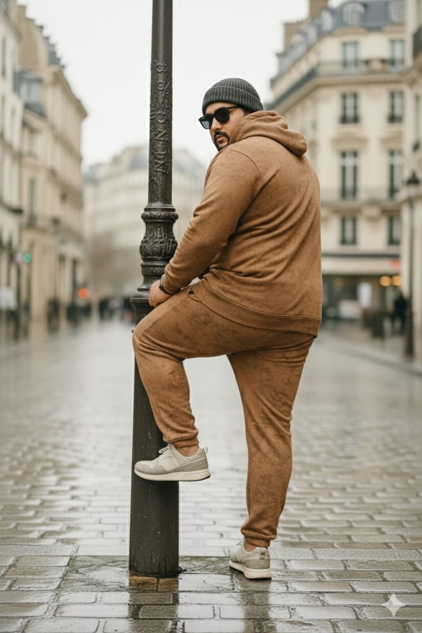Austivo Plus Size Men's Co-ord Set