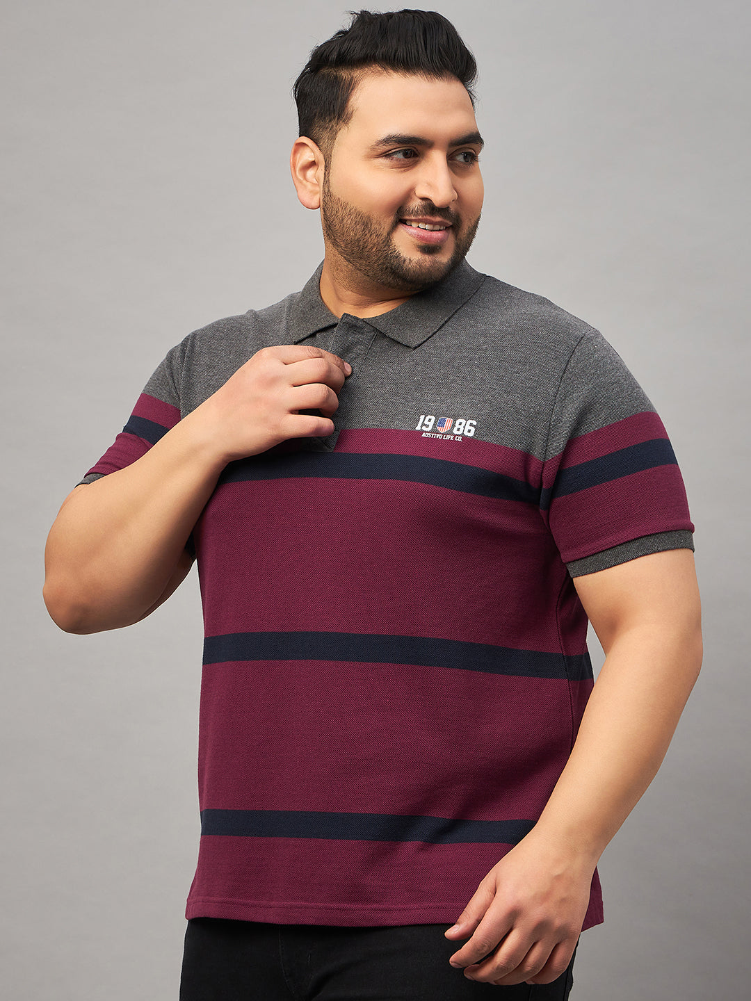 Austivo Men's Polo Neck T-shirt