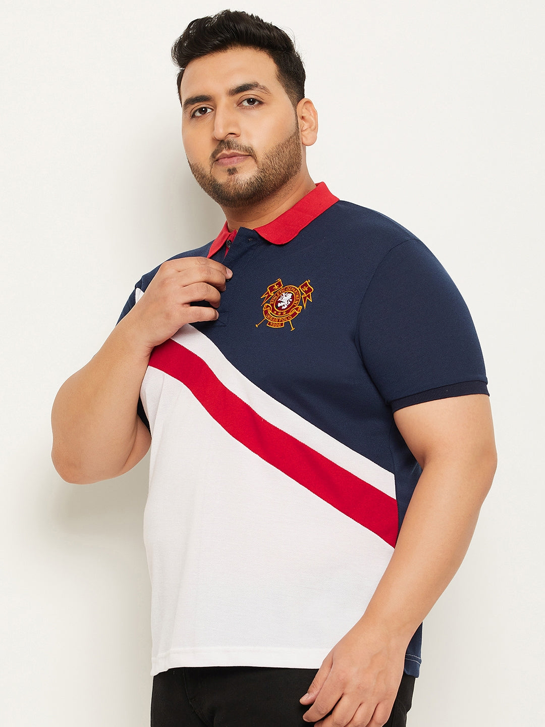 Austivo Striped Men Polo Neck Multicolor T-Shirt