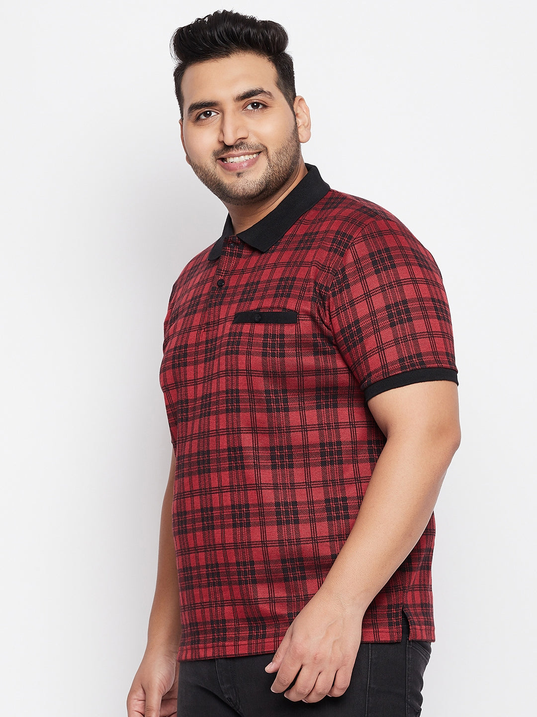 Austivo Men's Half Sleeves Polo Neck T-shirt