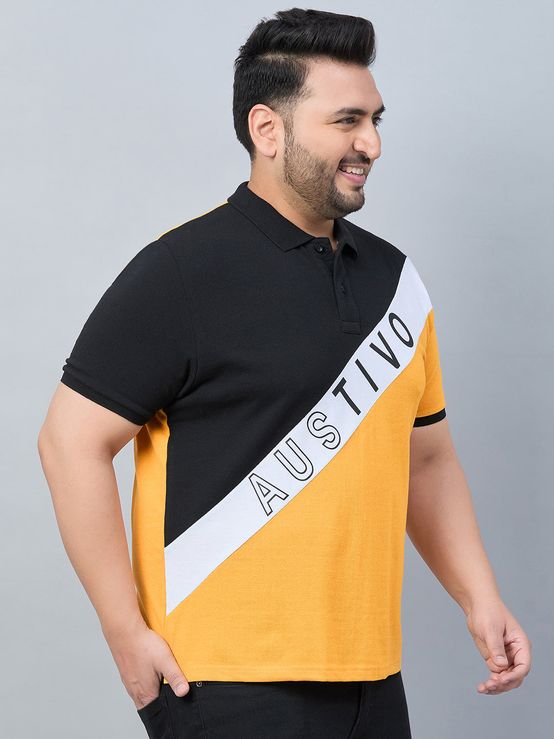 Austivo Men's Polo Neck T-shirt