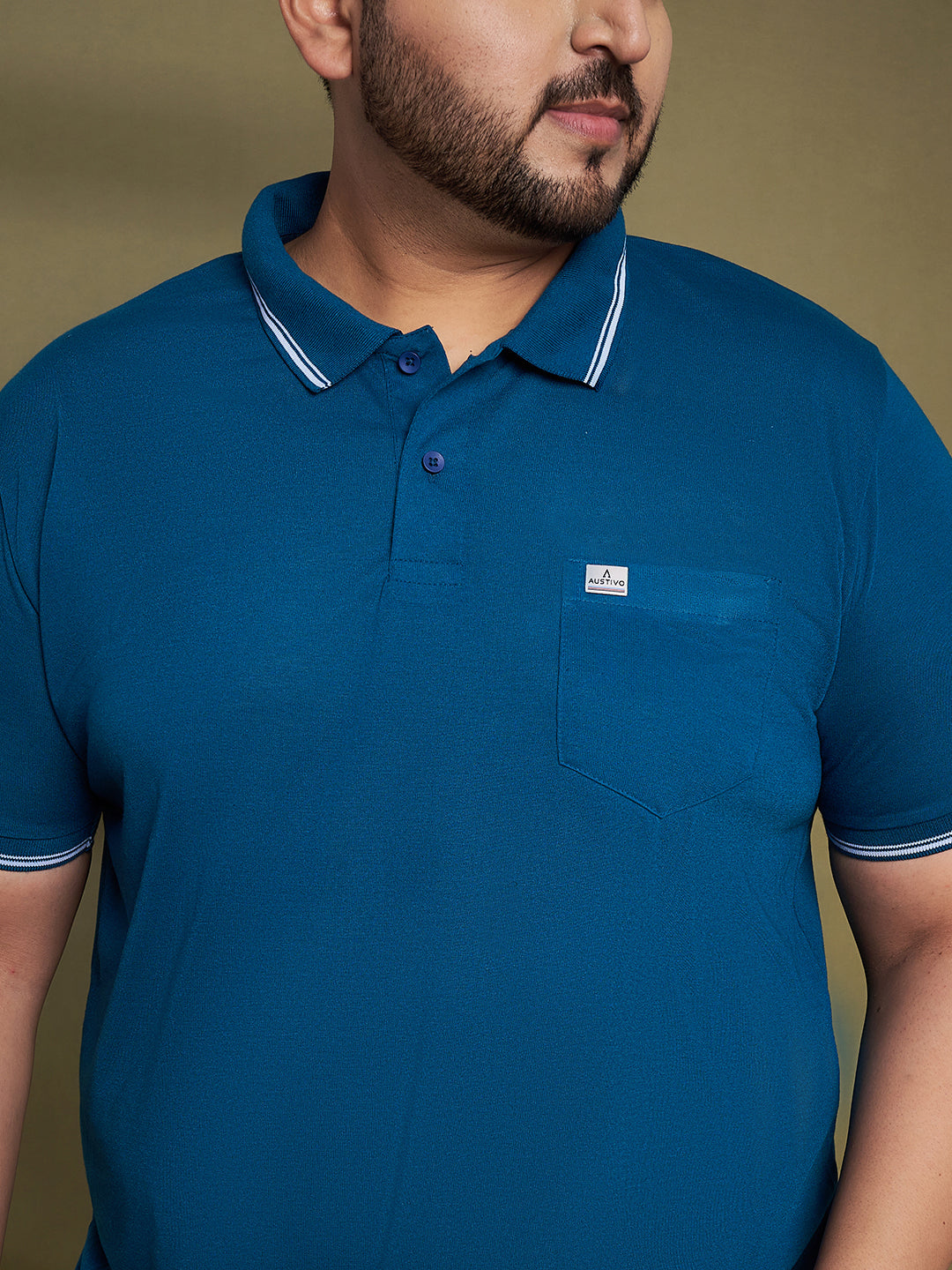 Austivo Men's Polo Neck T-shirt
