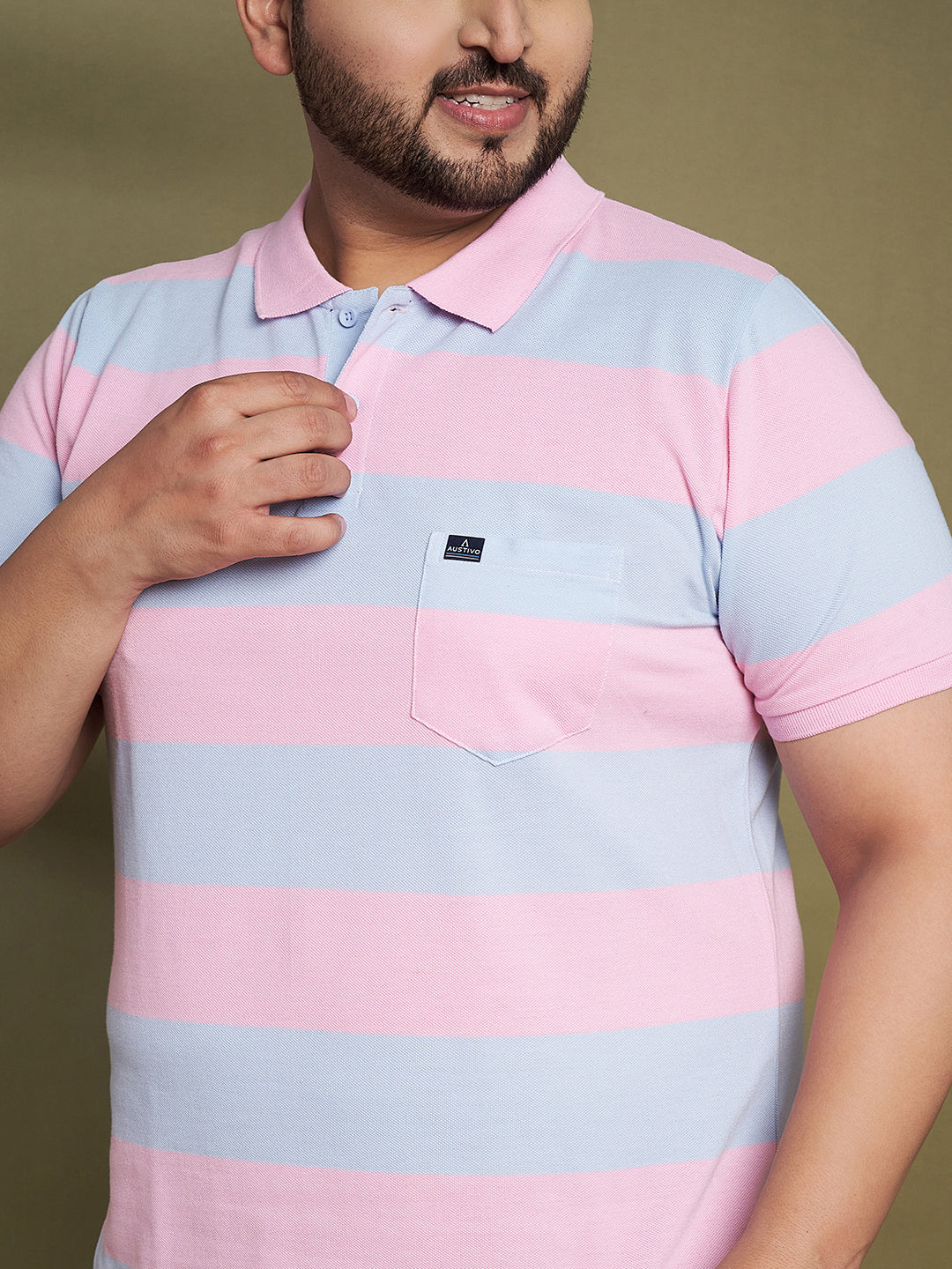 Austivo Men's Polo Neck T-shirt