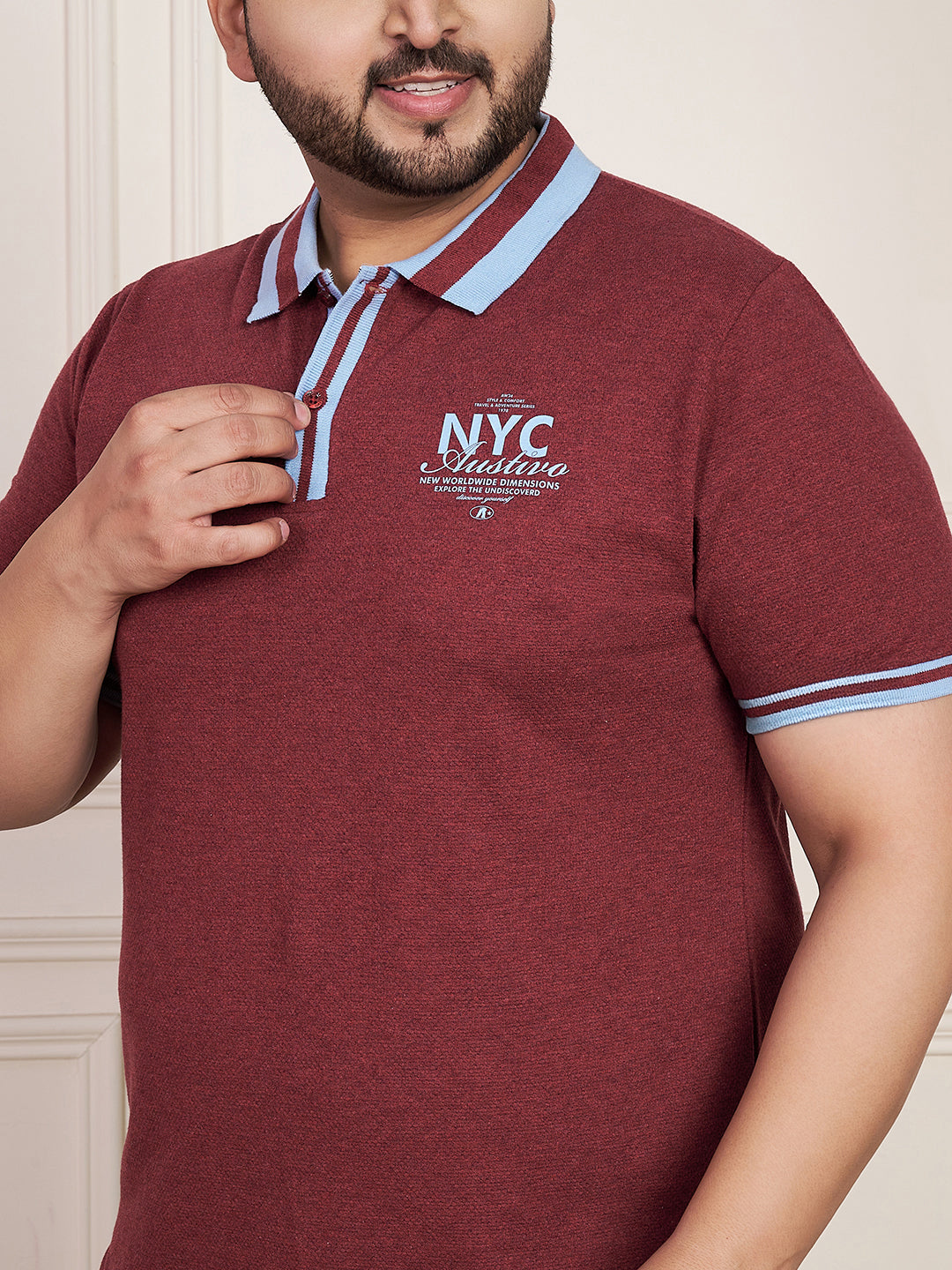 Austivo Men's Polo Neck T-shirt