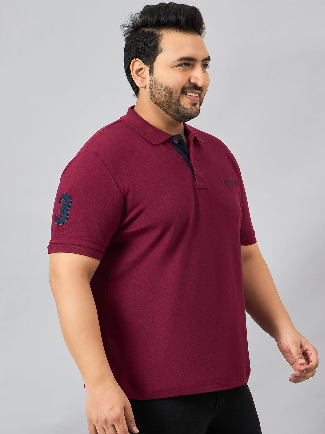 Austivo Men's Half Sleeves Polo Neck T-shirt
