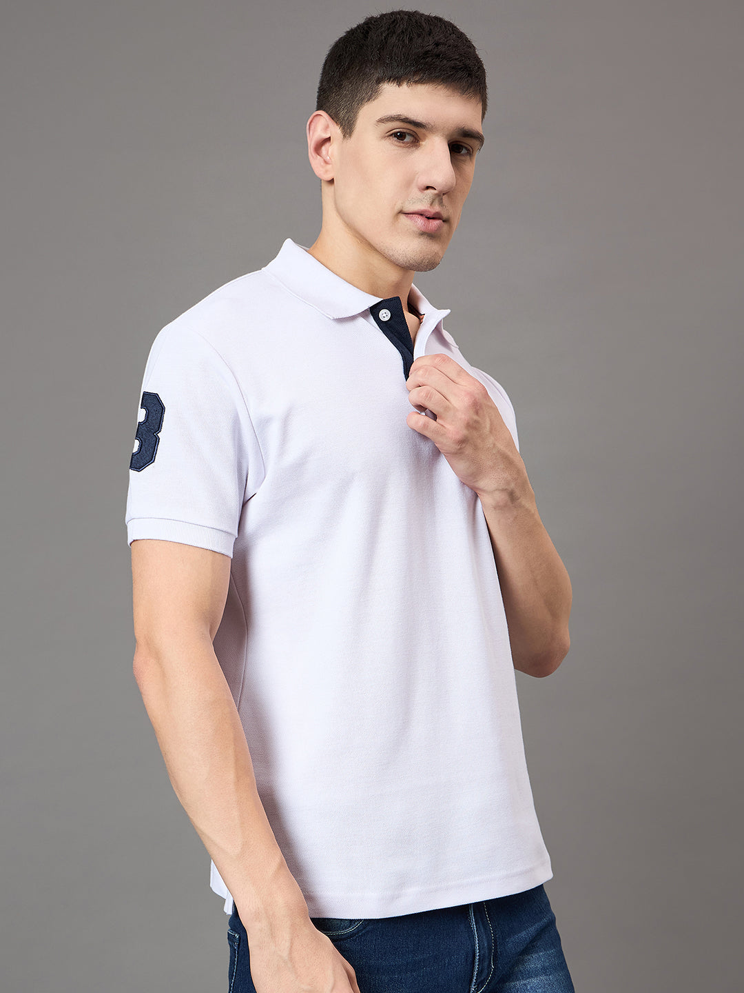 Austin Wood Men's Half Sleeves Polo Neck T-shirt