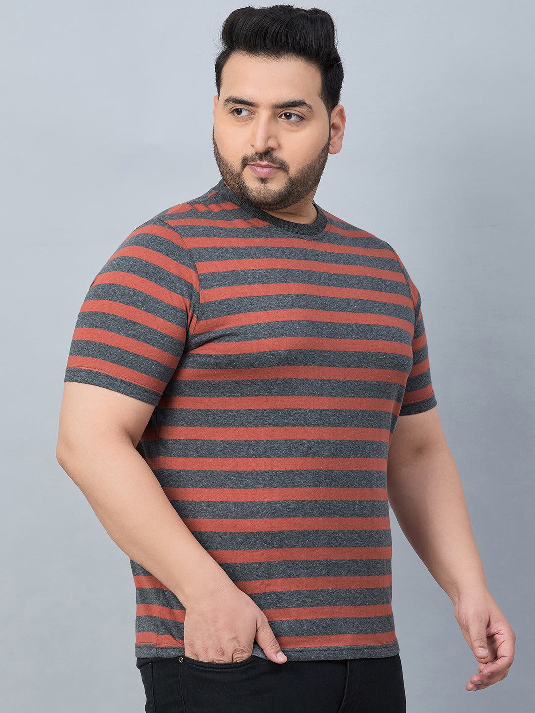 Austivo Men Round Neck Multicolor T-Shirt