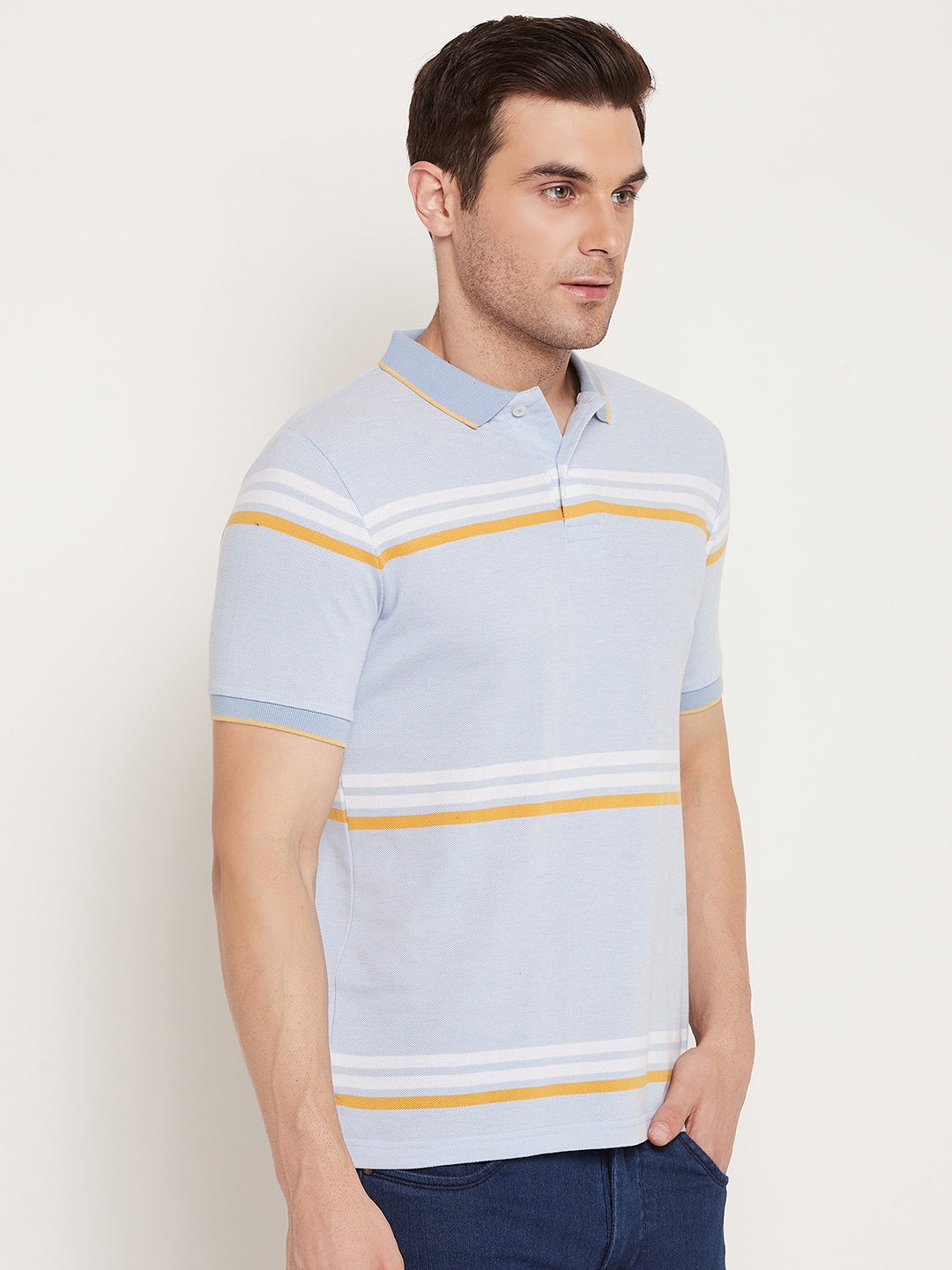 Austin Wood Men's Half Sleeves Polo Neck T-shirt