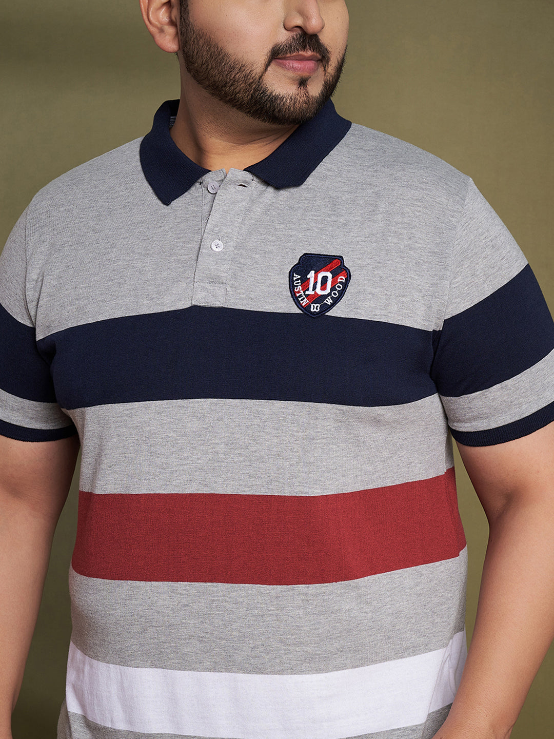 Austivo Men's Polo Neck T-shirt