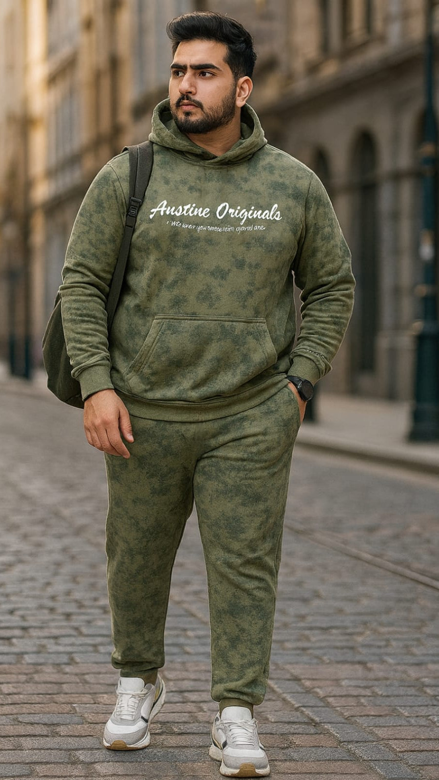 Austivo Plus Size Men's Co-ord Set
