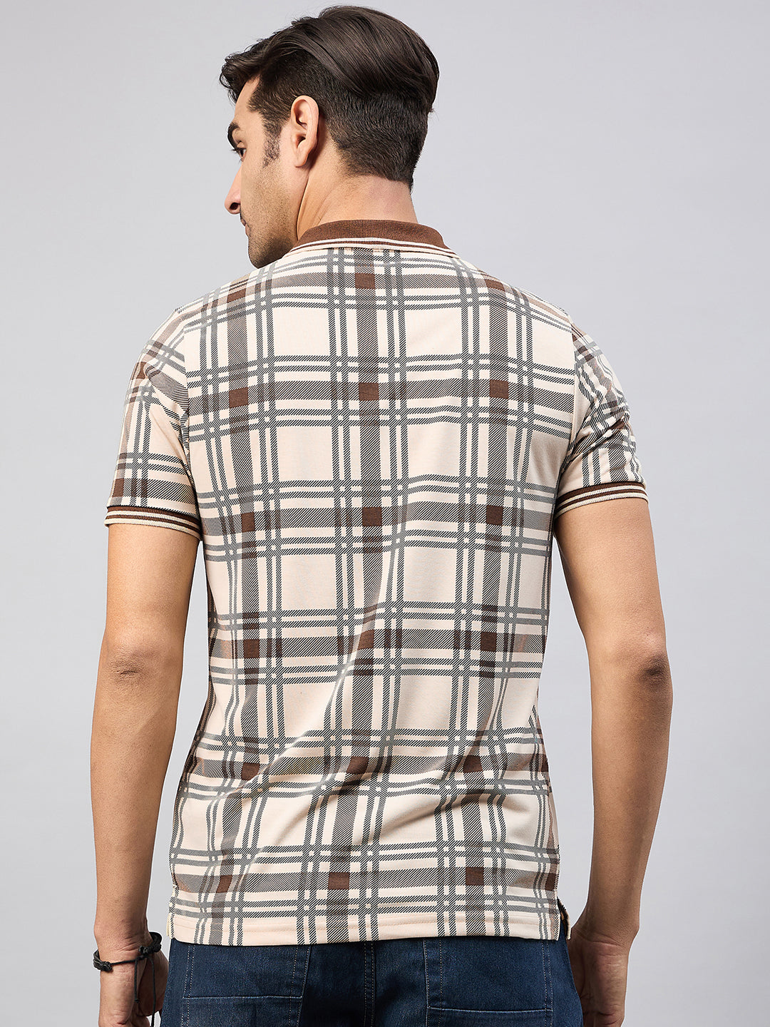 Austin Wood Men's Half Sleeves Polo Neck T-shirt