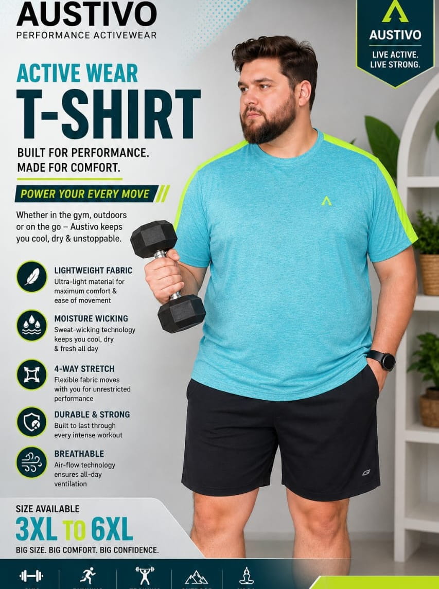 Austivo Men's Active Wear T-shirt