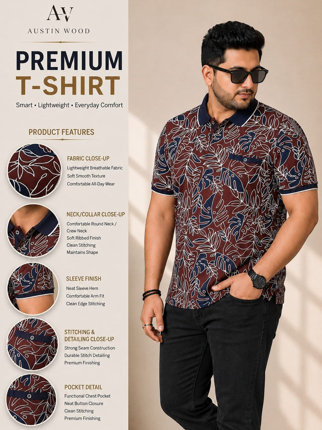 Austin Wood Polo T-shirt