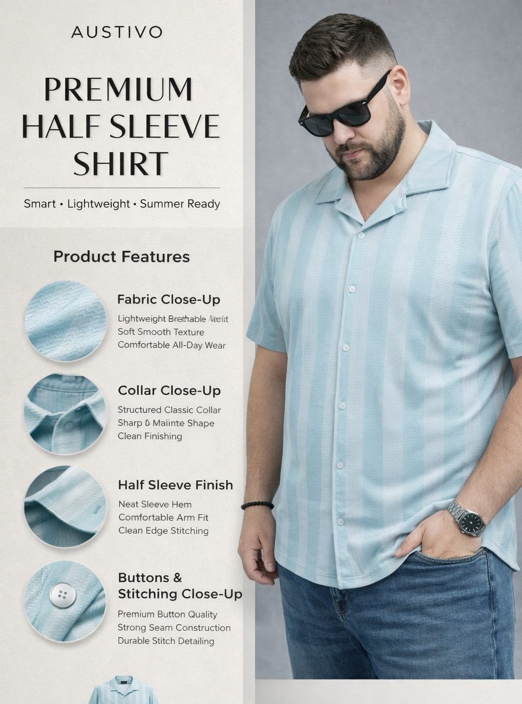 Austivo Men Plus Size Shirt