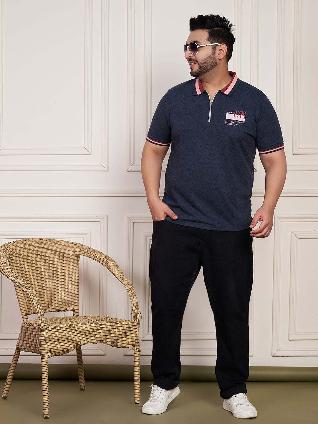 Austivo Men's Polo Neck T-shirt