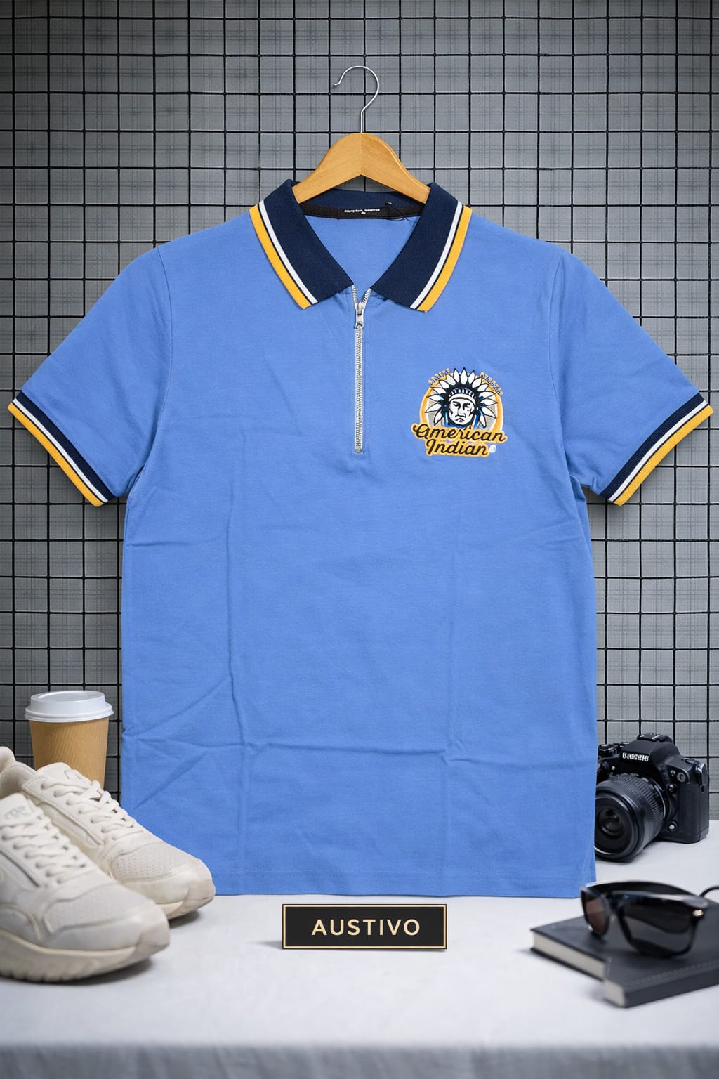 Austin Wood Solid Polo T-shirt