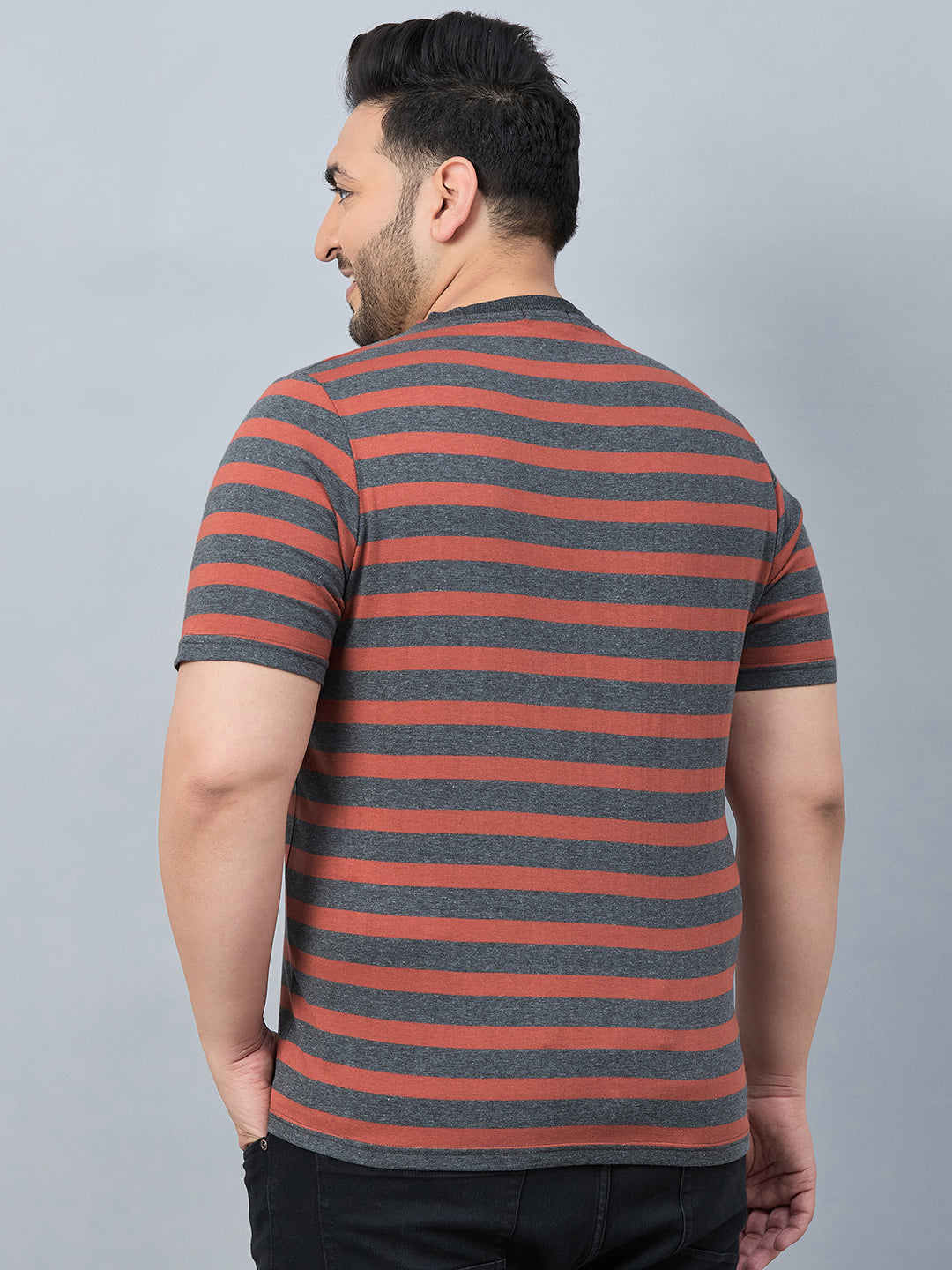 Austivo Men Round Neck Multicolor T-Shirt