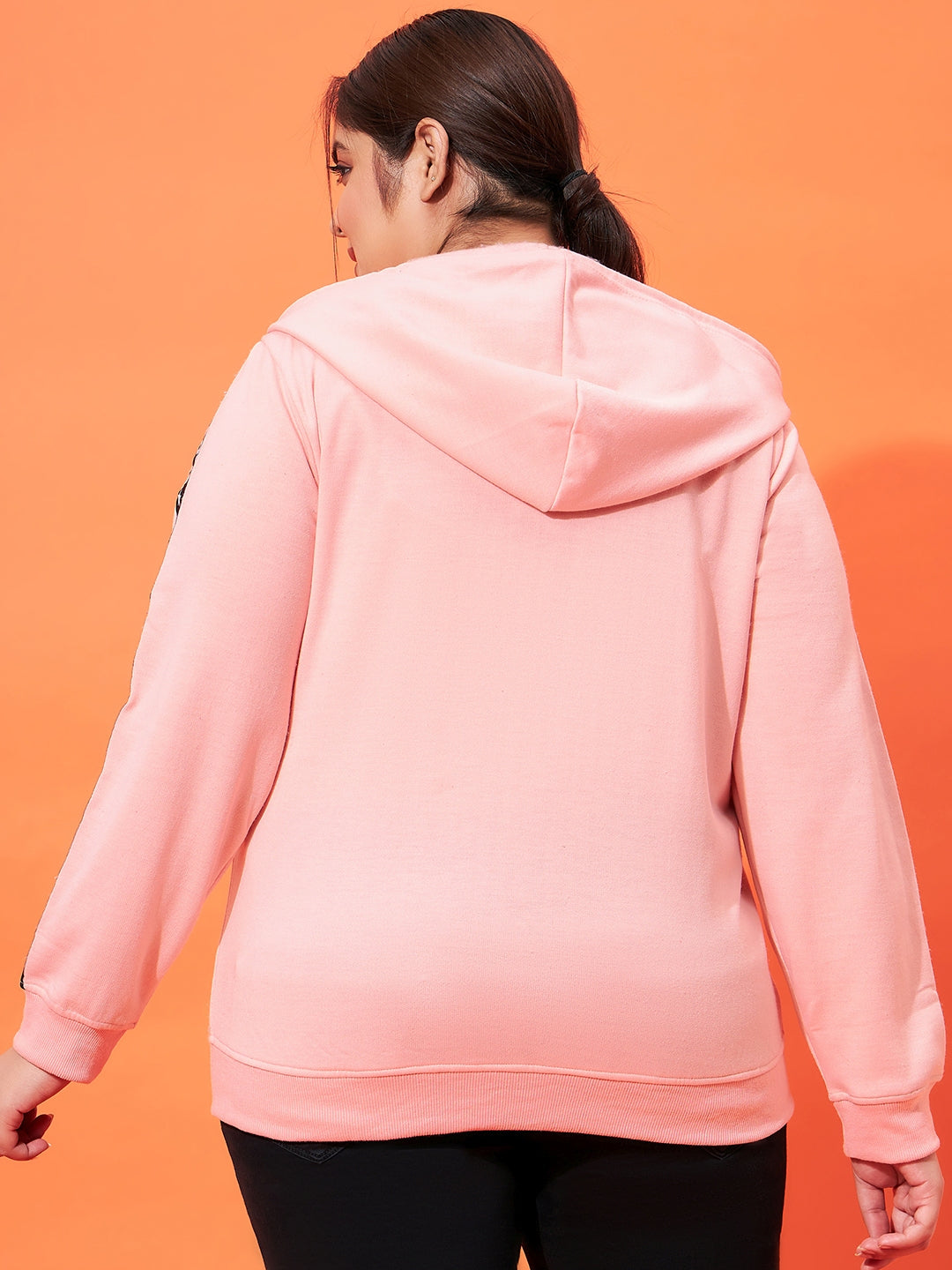 Austivo Women Colour Block High Neck Sweatshirt